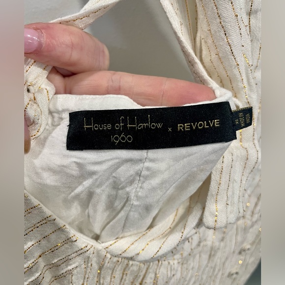 House of Harlow (Revolve) SHANE white & gold XS dress - Picture 5 of 5
